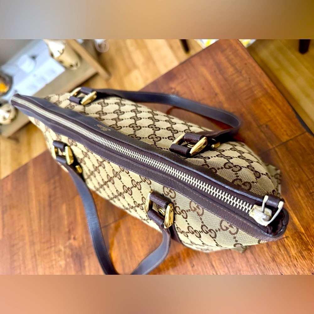 Gucci Brown Monogram Canvas Tote - Picture 3 of 14